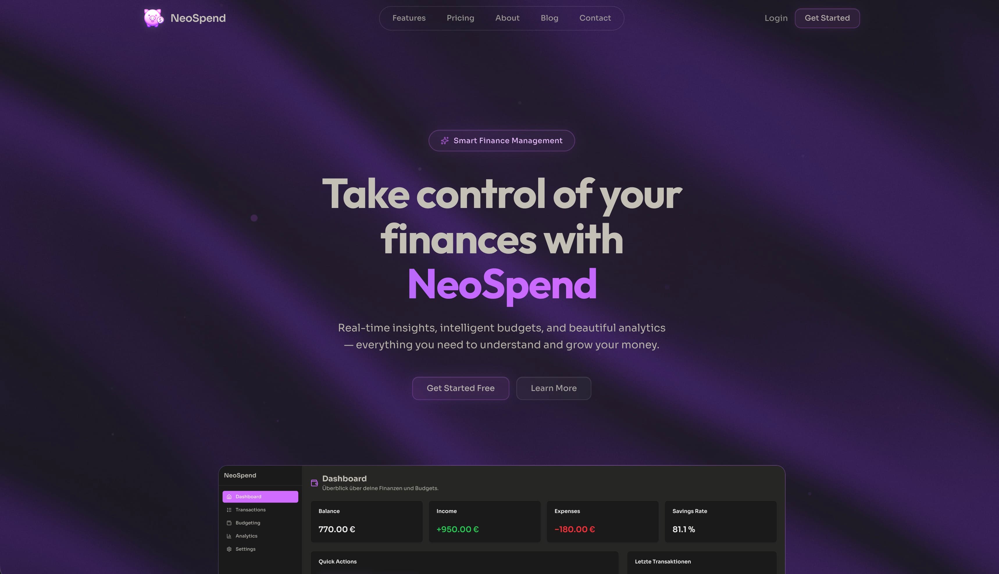 NeoSpend – Smart Finance Management